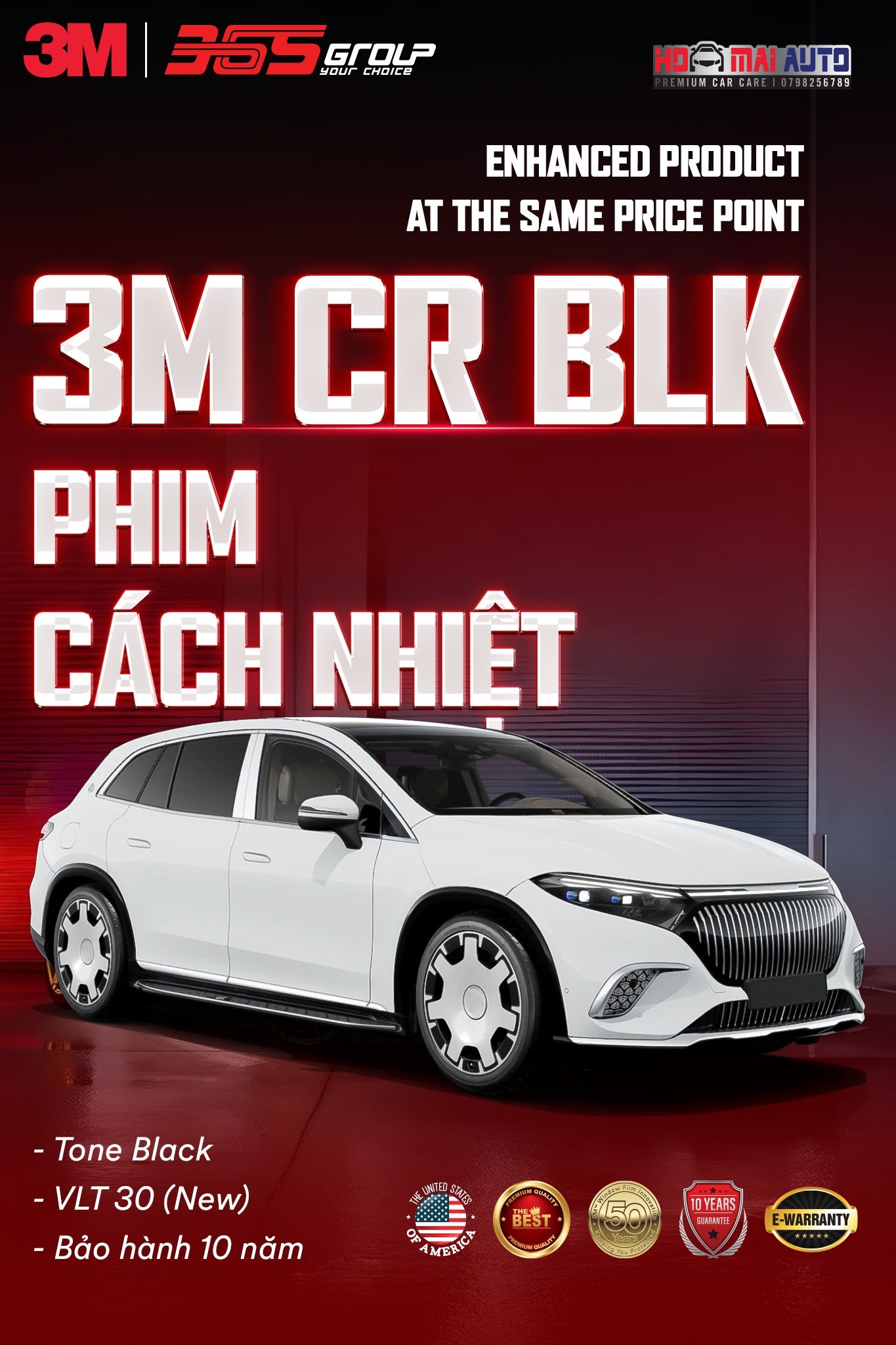 Khám phá toàn bộ mã phim 3M CR Black – Công nghệ cách nhiệt đỉnh cao cho khí hậu Việt Nam