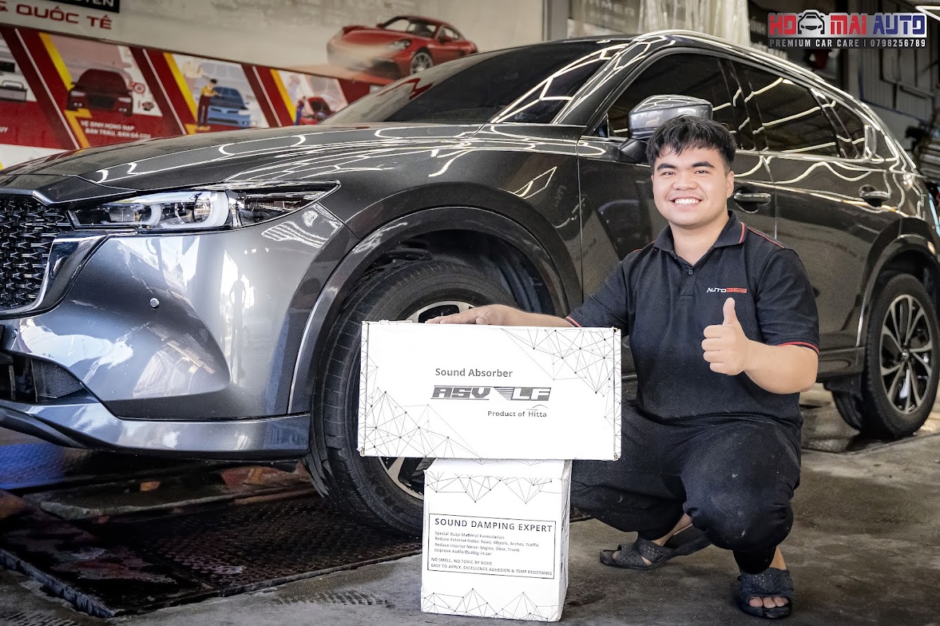 Giải Quyết Triệt Để Tiếng Ồn Cửa Xe Mazda CX5: Sự Kết Hợp Hoàn Hảo Giữa Cách Âm Và Tiêu Âm