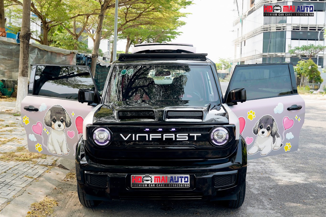 VinFast VF3 cá nhân hóa toàn diện: Dán Decal AXFilm 2000EV và đổi màu nội thất