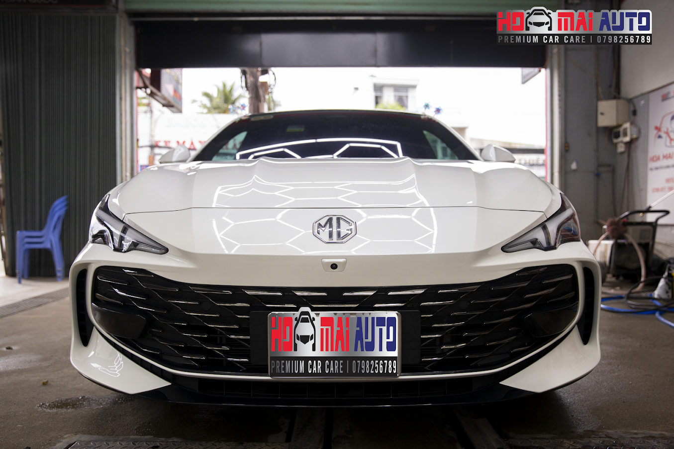 MG7 Trắng Đồng Sơn Cản Trước, Tai Gương, Sơn Dặm Cốp Chuẩn Màu Zin Tại Hoa Mai Auto