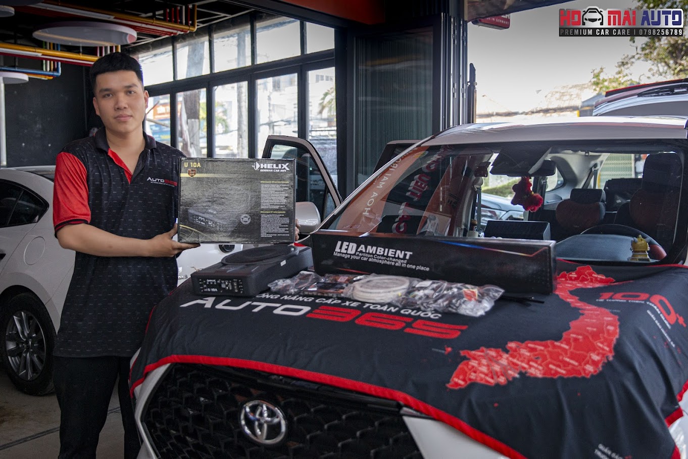 Toyota Veloz Cross Lắp Combo Sub Helix U10A Và Led Nội Thất V4 18 Chi Tiết