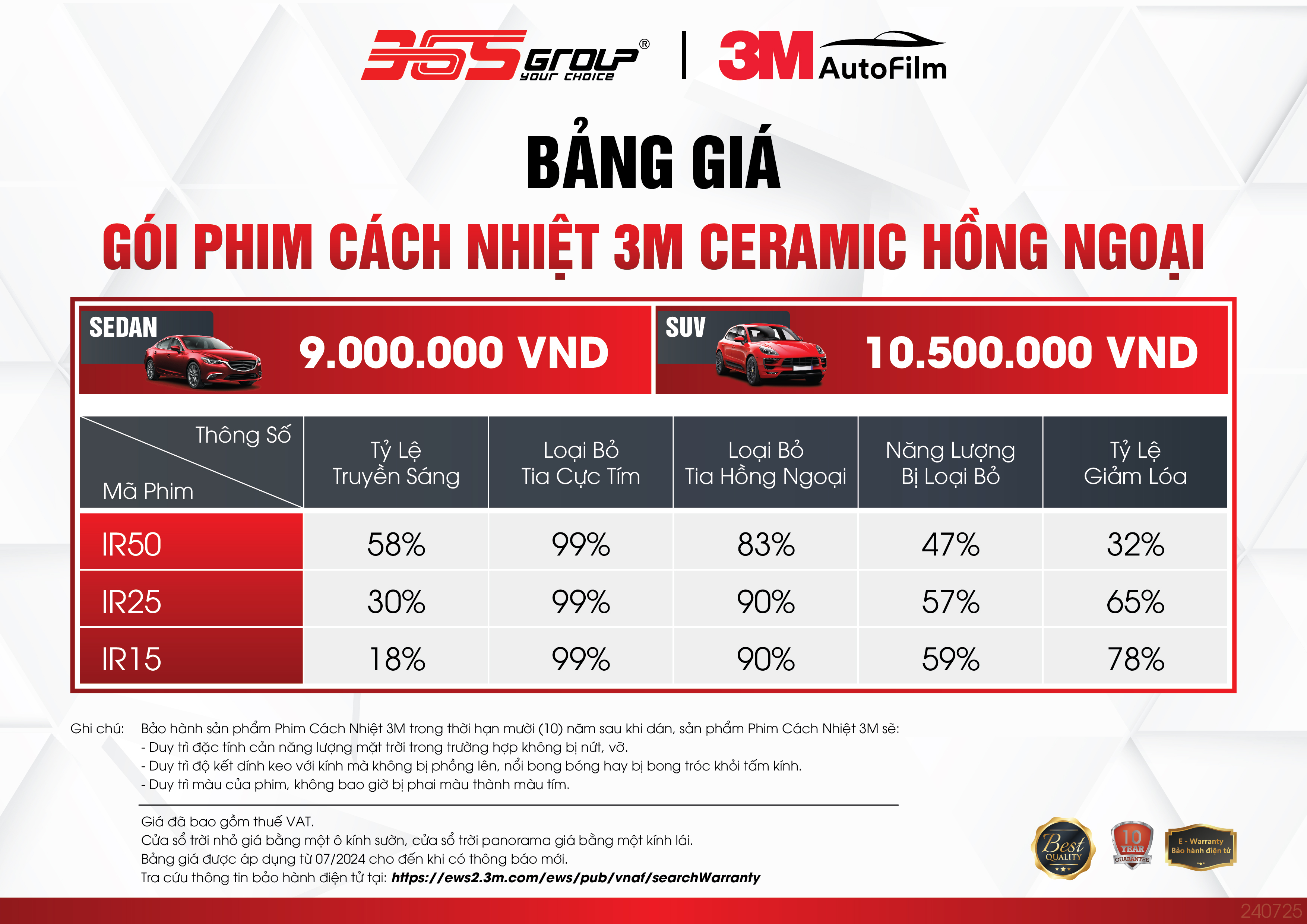 PHIM CÁCH NHIỆT 3M CERAMIC HỒNG NGOẠI