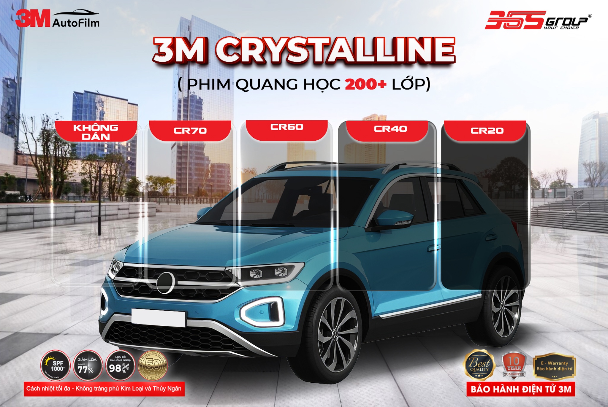 PHIM CÁCH NHIỆT 3M CRYSTALLINE