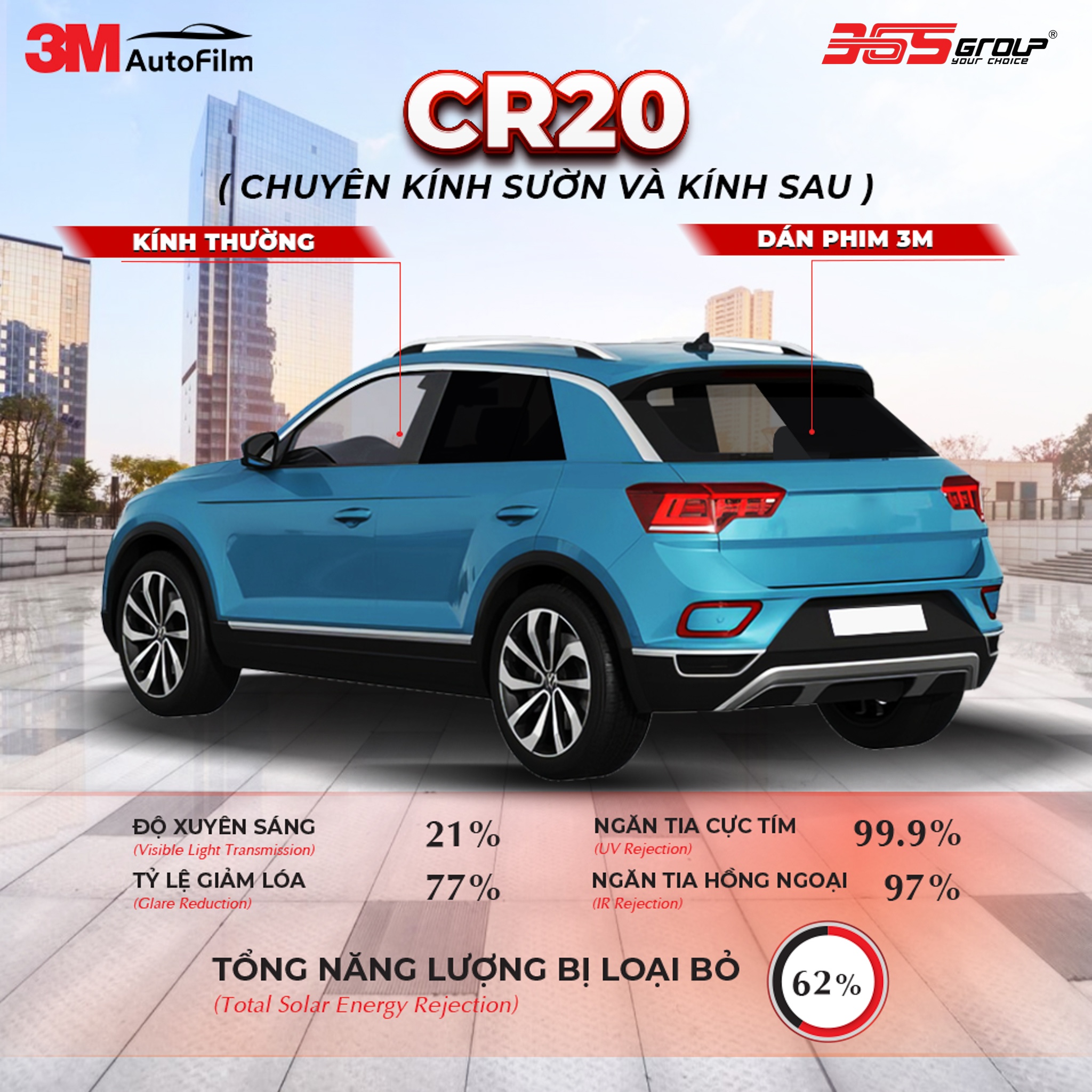 PHIM CÁCH NHIỆT 3M CRYSTALLINE