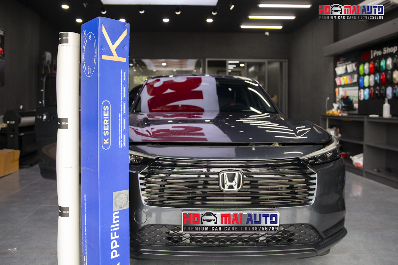 Honda HR-V xám dán PPF AX K Series và lắp bệ bước – Combo bảo vệ và nâng cấp ngoại thất đáng tiền