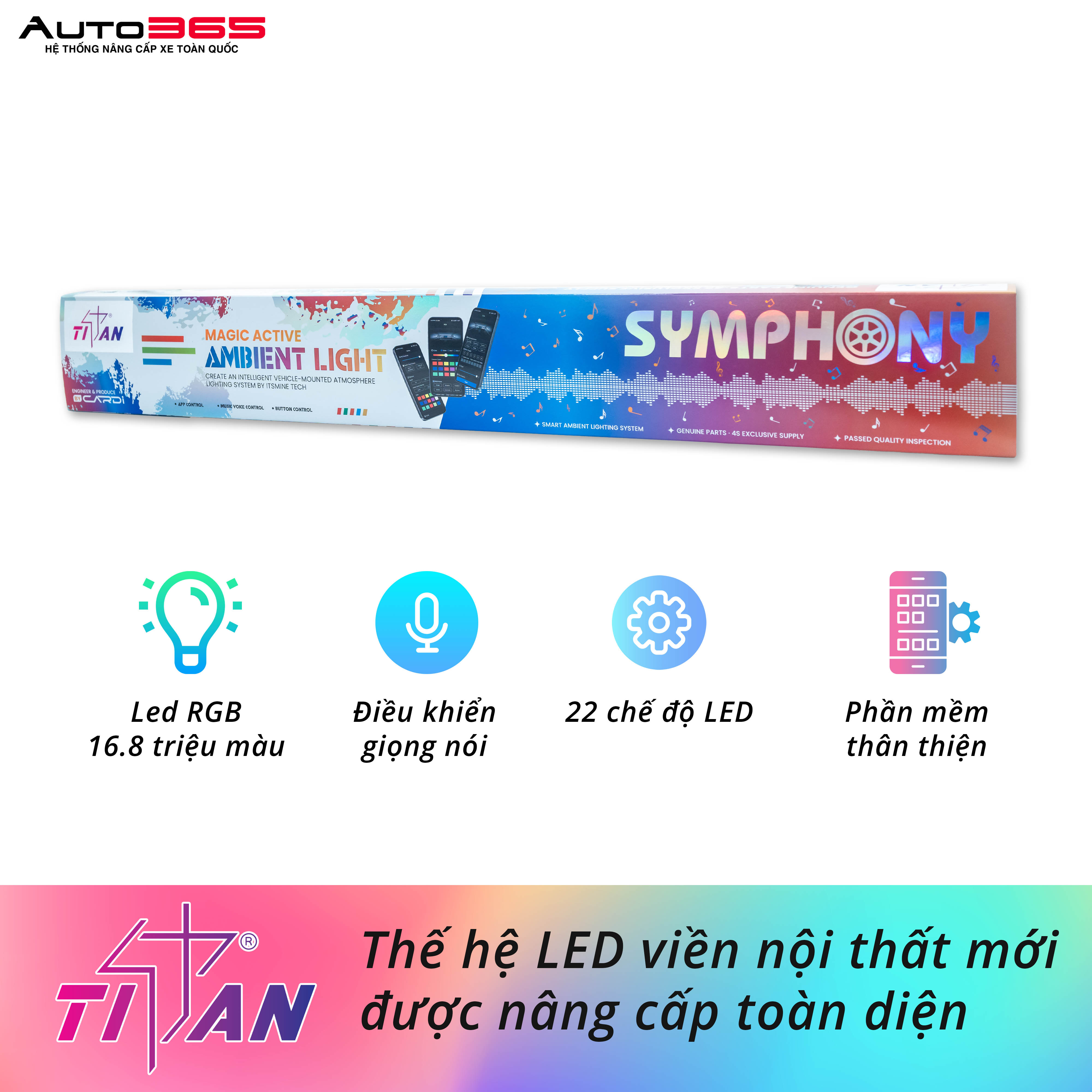 LED VIỀN NỘI THẤT TITAN ULTRA LIGHT - 18 IN 1