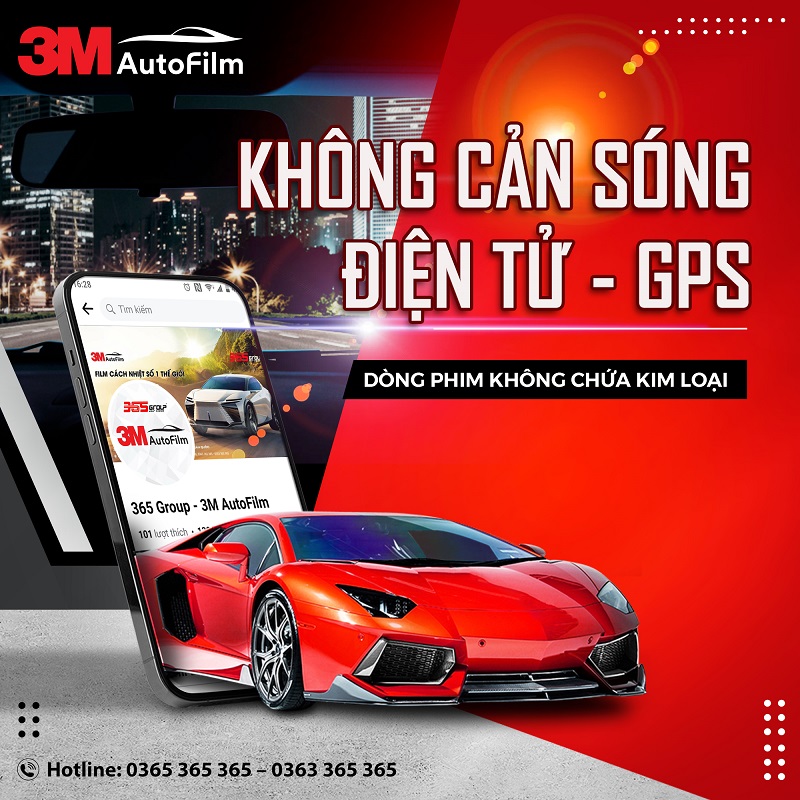 đặc biệt dán phim cách nhiệt 3m không cản sóng điện từ, gps